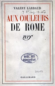 Portada de "In the Colors of Rome" de Valéry Larbaud, París, Gallimardfinnish tekijältä Anonymous Anonymous