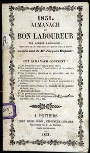 Kansi Almanach du Bon Ploureur, kirjoittanut Agenor Larclause, Poitiers tekijältä Anonymous Anonymous