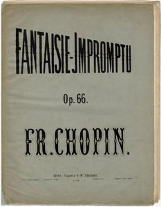 Kansisivu Fantaisie-Impromptun saksankielisestä painoksesta op. 66 - Frederic Chopin (1810-1849). Litografia, n. 1856. Yksityiskokoelma tekijältä Anonymous Anonymous