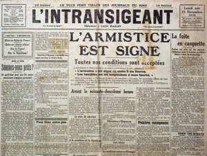 Yksityiskohta numerosta 25989: Yksi "" Intransigentista""" 11.11.1918, joka ilmoitti "" aselepo on merkki"" tekijältä Anonymous Anonymous