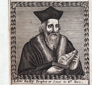 Edward Kelley tai Edward Talbot (1555-1597) - Nimetön työ, kaiverrus tekijältä Anonymous Anonymous