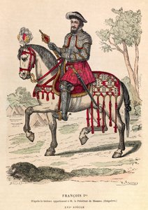 Kuningas Frans I:n (1494 - 1547) ratsastajamuotokuva - Ranskan kuningas Frans I:n (1494 - 1547) ratsastajamuotokuva - yksityiskokoelma tekijältä Anonymous Anonymous