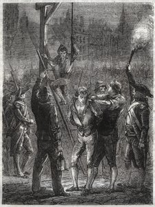 Favrasin markiisin Thomas de Mahyn (1744-1790) teloitus Pariisissa helmikuussa tekijältä Anonymous Anonymous