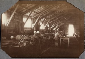 Ensimmäinen maailmansota 1914-1918: haavoittuneiden ranskalaisten sotilaiden kasarmit Couvillessa Englannin kanaalissa, Ala-Normandia (Ala-Normandia), Ranska. Anonyymi valokuvaus toukokuu 1917. Yksityiskokoelma, Stella. tekijältä Anonymous Anonymous