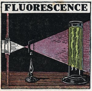 Fluoresenssi: todiste kappaleiden fluoresenssista. Anonyymi kuvitus vuodelta 1925. Yksityiskokoelma. tekijältä Anonymous Anonymous