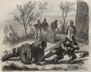 Forcats bucherons Toulon Bagnessa 1800-luvulla. Pierre Zacconen (1817-1895) (1817-1895) (Colonia Penale - Penal Colony) kaiverrus kirjaan ”Vangoitujen historia heidän luomisestaan ​​nykypäivään” (1877). Yksityinen kokoelma. tekijältä Anonymous Anonymous