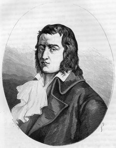 Ranskan vallankumous: Francois Babeuf dit Gracchuksen (1760-1797) muotokuva Ranskan vallankumouksellinen - Kaiverrus vuodelta 1863 Dupray de La Maherien "" Le Livre Rouge - Histoire De L