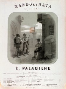 E Paladilhen Mandolibatan partituurin etukappale tekijältä Anonymous Anonymous