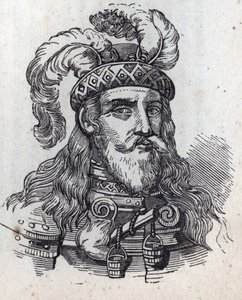 Galeazzo Viscontin mukaan - Galeas II Viscontin muotokuva - Galeazzo II Visconti - 1320-1378 -kaiverrus - tekijältä Anonymous Anonymous