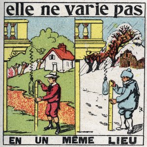 Rakeisuus: se ei vaihtele yhdessä paikassa. Lapsi mittaa painovoimaa jousella samassa paikassa kesällä ja talvella. Nimetön kuvitus vuodelta 1925. Yksityinen kokoelma. tekijältä Anonymous Anonymous