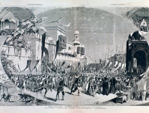 Kuvituksia oopperaan Kyproksen kuningatar Halevy esitti vuonna 1883 Parmassa tekijältä Anonymous Anonymous