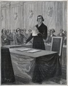 Jean Baptiste (Jean-Baptiste) Andre Dumas (1800-1884) ranskalainen kemisti esitteli tiedeakatemialle raporttinsa Ruolzin ja Elkingtonin keksinnöstä. Kaiverrus vuodelta 1885 kirjassa "Les arts et metiers illustres", kirjoittanut Adolphe BITARD. tekijältä Anonymous Anonymous