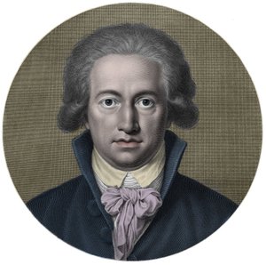 Johann Wolfgang von Goethe (1749-1832). saksalainen kirjailija. Kaiverrus 19th C. - Johan Wolfgang Goethen (1749 - 1832), saksalaisen kirjailijan muotokuva tekijältä Anonymous Anonymous