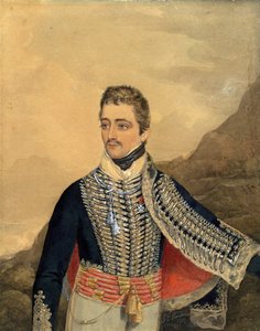 Jozef Antoni Poniatowski (1763-1813) - Prinssi Jozef Poniatowski - Nimetön - 1807 - Vesiväri, guassi paperille - 26,5x21 - Yksityiskokoelma tekijältä Anonymous Anonymous