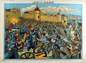 Lembergin taistelu (Lviv, Lvov) (1914) venäläisten valtaama kaupunki Itävalta-Unkarin armeijaa vastaan ​​- Anonymous Lvovin valtaaminen tekijältä Anonymous Anonymous