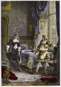 Ludvig XIV erottaa Nicolas Fouquet - Louis XIV erottaa talousjohtaja Nicolas Fouquet - kaiverrus "" L