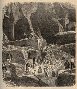 Saint-Geniesin marmorilouhokset (Saint Genies) - Dordogne - kaiverrus "" PATRIE"" - KUVAUS PINTUREQUIREQUE DE LA FRANCE FI LUCIEN HUARDIN 6 OSAA - 1800-luvun loppu tekijältä Anonymous Anonymous