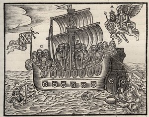 Mazarinadin poliittinen pamfletti: Mazarinista huolimatta ruoskijat varmistavat valtion pelastuksen. noin 1649. Raskasta puuta. Yksityinen kokoelma. tekijältä Anonymous Anonymous