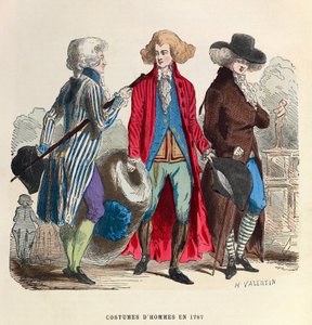 Miesten puvut 1787 - yksityinen kokoelma tekijältä Anonymous Anonymous