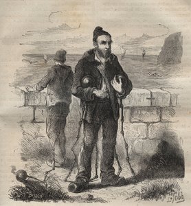 Armeija tuomittiin Toulonin vankilaan 1800-luvulla. Pierre Zacconen (1817-1895) (1817-1895) (Colonia Penale - Penal Colony) kaiverrus kirjaan ”Vangoitujen historia heidän luomisestaan ​​nykypäivään” (1877). Yksityinen kokoelma. tekijältä Anonymous Anonymous