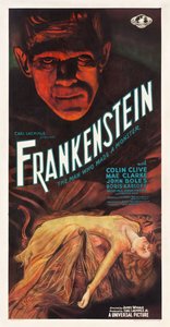 Elokuvajuliste ""Frankenstein"" - Nimetön. Värilitografia