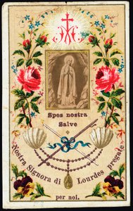 Our Lady of Lourdes hurskas kuva. 1900-luvun yksityinen kokoelma tekijältä Anonymous Anonymous