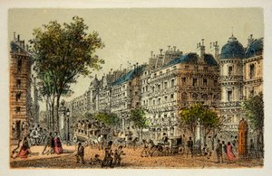 Pariisi 1874: Boulevard des Italians, yksityinen kokoelma tekijältä Anonymous Anonymous