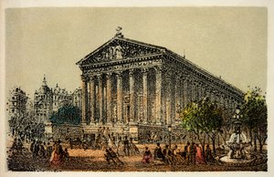 Pariisi 1874: La Madeleinen kirkko, yksityinen kokoelma tekijältä Anonymous Anonymous