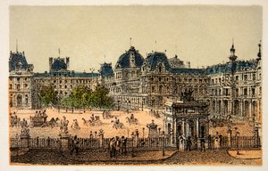 Pariisi 1874: Uusi Louvre, yksityinen kokoelma tekijältä Anonymous Anonymous