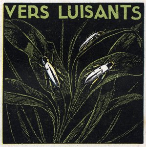Fosforesenssi: hehkuvia vihreitä. Nimetön kuvitus vuodelta 1925. Yksityinen kokoelma. tekijältä Anonymous Anonymous