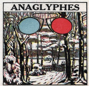 Valokuvaus: anaglyfi on kuva, joka on painettu näkyväksi kohokuviona kaksisävyisillä laseilla. Anonyymi kuvitus vuodelta 1925. Yksityiskokoelma. tekijältä Anonymous Anonymous