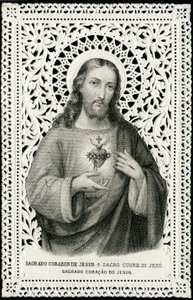 Hurskas kuva: Jeesus pyhällä sydämellä (kaiverrus) tekijältä Anonymous Anonymous
