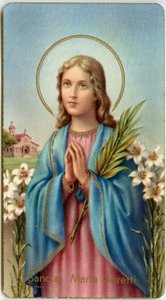 Hurskas kuva: Maria Goretti italialainen neitsytmarttyyri (kromolitografia) tekijältä Anonymous Anonymous