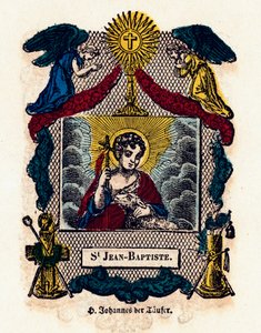 Hurskas kuva: Pyhä Johannes Kastaja. Kaiverrus 1800-luvulta Yksityinen kokoelma tekijältä Anonymous Anonymous