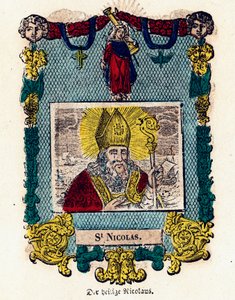 Hurskas kuva: Pyhä Nikolaus. Kaiverrus 1800-luvulta Yksityinen kokoelma tekijältä Anonymous Anonymous