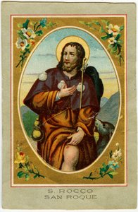 Hurskas kuva: San Rocco ruttoa vastaan (kromolitografia) tekijältä Anonymous Anonymous