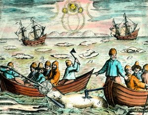 Jääkarhunmetsästyspaikka Kanadassa. 1700-luvun kaiverrus Yksityinen kokoelma tekijältä Anonymous Anonymous