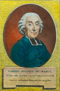 Abbe Gabriel Bonnot de Mablyn (1709-1785) muotokuva, filosofi ja utopistisen sosialismin edeltäjä, Privee Collection tekijältä Anonymous Anonymous