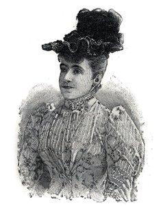 Adelina Pattin (1843-1919), italialaisen laulajan muotokuva. Kaiverrus "" Le Petro Parisien"" tekijältä Anonymous Anonymous
