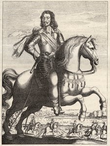 Bernard of Sachsen Weimar (Saksi-Weimar) (1604-1639) muotokuva, jossa herttua Bernardin ja Rohanin herttua vangitsevat John of Werthin. Kaiverrus 1600-luvulta. Yksityinen kokoelma. tekijältä Anonymous Anonymous