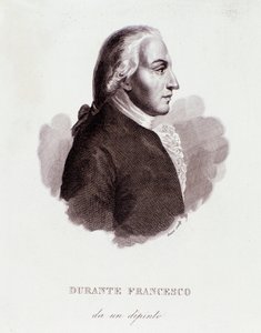 Italialaisen säveltäjän Francesco Duranten (1684-1755) muotokuva maalauksen jälkeen. 1800-luvulla. Milanolainen yksityinen kokoelma tekijältä Anonymous Anonymous