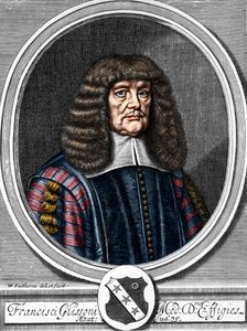 Francis Glissonin (1599-1677) muotokuva brittiläisestä lääkäristä, anatomista. tekijältä Anonymous Anonymous