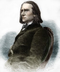 Franz Lisztin muotokuva, unkarilainen pianisti ja säveltäjä (1811 - 1886). tekijältä Anonymous Anonymous