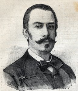 Muotokuva Giovanni Giolittista (1842-1928), italialainen poliitikko, ministerineuvoston puheenjohtaja. Kaiverrus "" Le Petro Parisien"" tekijältä Anonymous Anonymous
