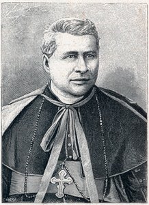 Italian kardinaalin Giovanni Simeonin (1816-1892) muotokuva. Louis-Eugene (Louis Eugene) Louvetin kaiverrus "Katoliset lähetystyöt XIX-luvulla". yksityinen kokoelma. tekijältä Anonymous Anonymous