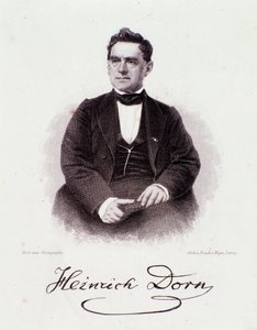 Muotokuva Heinrich Dornista (1804-1892), saksalainen kapellimestari, säveltäjä ja toimittaja 1800-luvulla. Milanolainen yksityinen kokoelma tekijältä Anonymous Anonymous