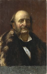 Jacques Offenbachin (1819-1880) muotokuva - Nimetön - Öljy kankaalle - Yksityiskokoelma tekijältä Anonymous Anonymous