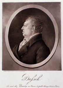 Jan Ladislav Dussekin muotokuva (kaiverrus) tekijältä Anonymous Anonymous