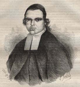 Muotokuva Louis Bonafousista, uskonnossa veli Leotade, jota syytetään raiskauksesta ja murhasta. Hän kuoli Toulon Bagnessa 27. tammikuuta. 1850. Kaiverrus teokseen "Vankien historia heidän luomisestaan ​​nykypäivään" (1877), Pierre Zaccone (1817-1895) (Col tekijältä Anonymous Anonymous