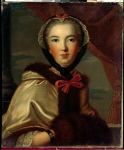 Louise Henriette de Bourbon Contin, Orleansin herttuatar Mademoiselle de Contin (1752-1759) muotokuva Anonyymi maalaus 1700-luvulta. Himmeä. 0,7x0,6 m Versailles, musee du chateau. tekijältä Anonymous Anonymous